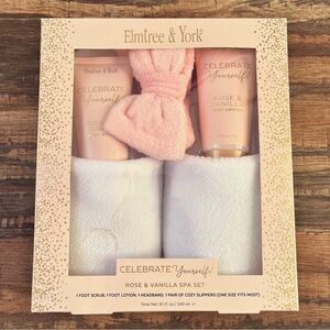 Elmtree & York "Celebrate Yourself” Rose & Vanilla Spa Set NEW IN BOX
